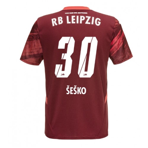 Moški Nogometni dresi RB Leipzig Benjamin Sesko #30 Gostujoči 2024-25 Kratek Rokav